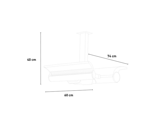 Sined INFRARED CEILING DOUBLE HEATER 4000W, Grey Cinza
