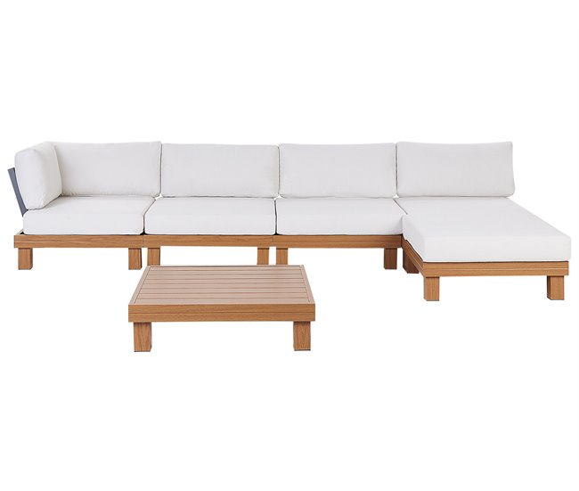 Beliani Conjunto lounge SANZA Branco