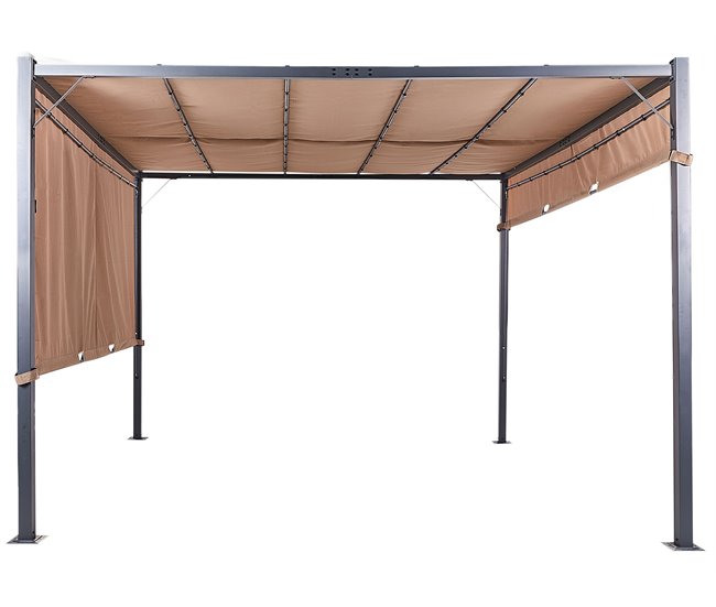 Beliani Pérgola de Jardim PARGA Castanho