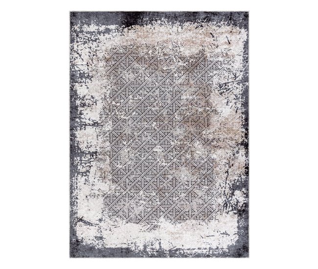MIRO 51864.804 Tapete Vintage treliça antiderrapante 120x170 Cinza
