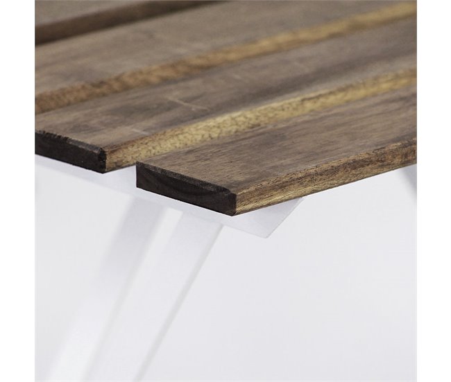 Conjunto de mesa dobrável e 2 cadeiras de jardim Bistrot Madeira