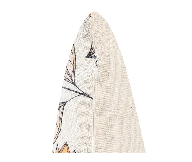 Beliani Almofada decorativa TUBEROSE Branco/ Bege