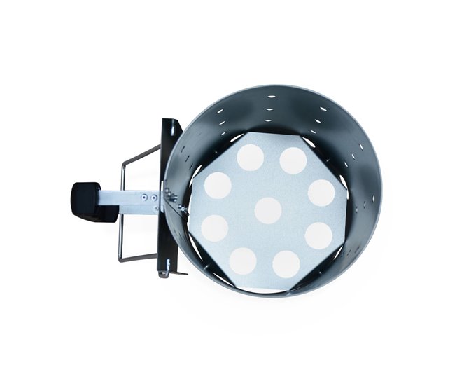 Chaminé de iluminação para churrasco a carvão Cinza