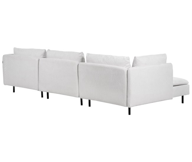 Beliani Sofá modular Poliéster EGERIS Cinza Claro