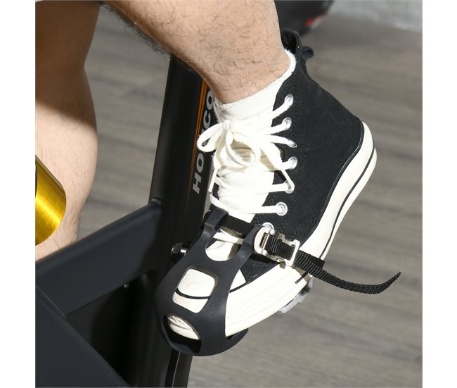 Bicicleta Estática Aço, PVC, ABS HOMCOM Laranja