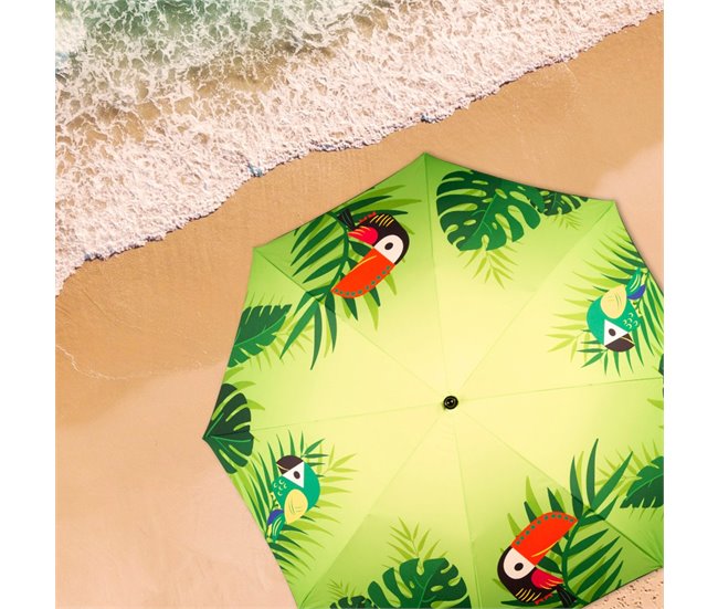 Aktive Guarda-sol tropical inclinável UV40 c/capa Verde