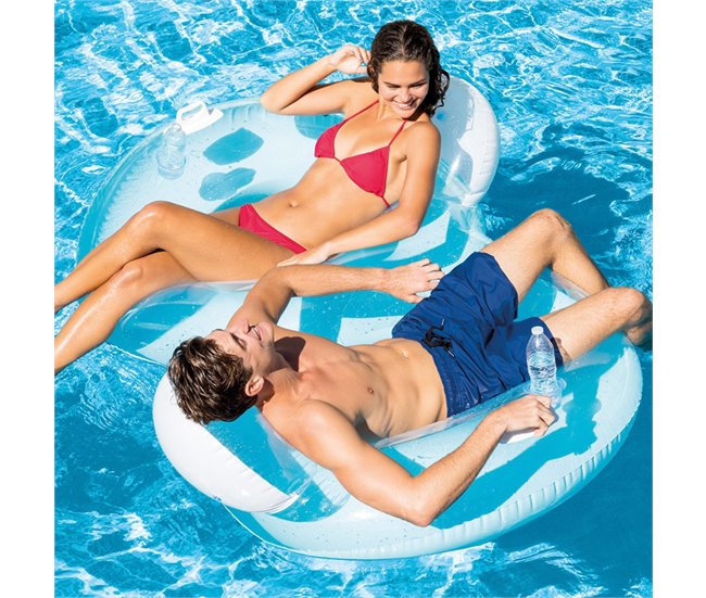 Colchão insuflável INTEX duplo Azul