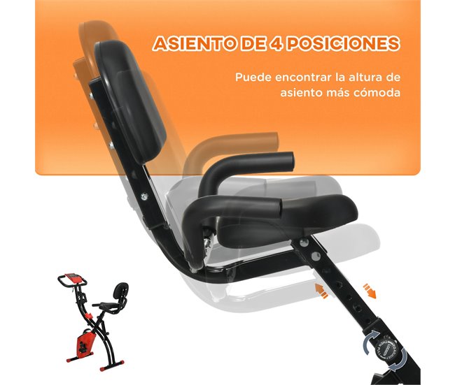 Bicicleta Estática Aço, ABS e PVC HOMCOM Cinza
