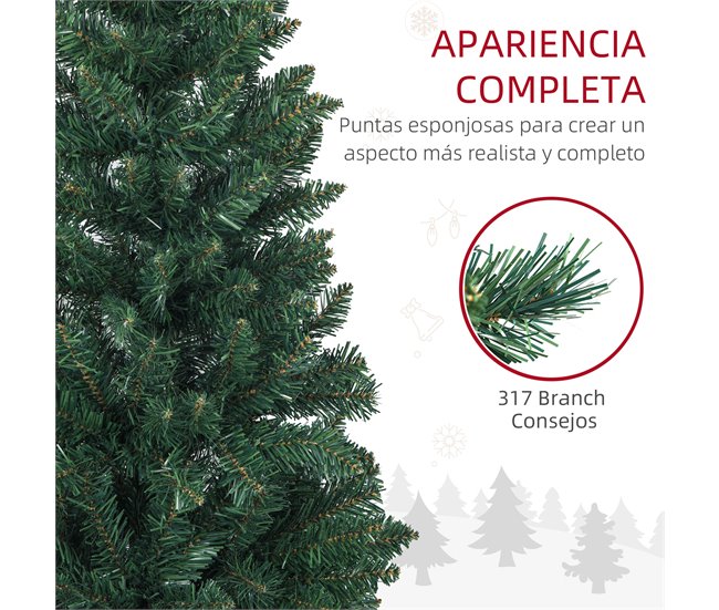 Árvore de Natal Metal e PVC HOMCOM, casa - natal Verde