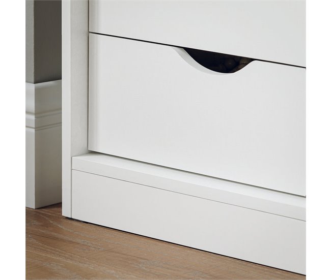 Banco sapateira com porta de celeiro deslizante FSR153-W SoBuy Branco