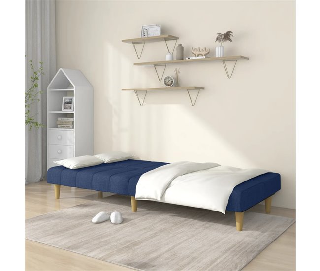 Sofá-cama, Sofá conversível de 2 lugares Azul