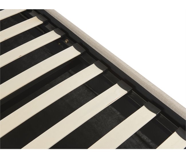 Beliani Cama com estrado Poliéster DINAN 167x214 Bege
