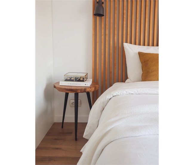 Beliani Conjunto de mesas DENNY 45x45 Castanho