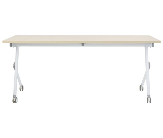 Beliani Secretária dobrável BENDI 180x60 Madeira Clara