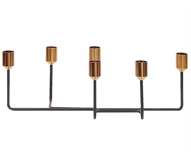 Beliani Candelabro BANGKA Preto