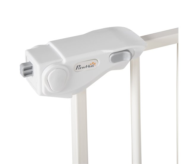 Barreira de Segurança Extensível Metal e Plástico PawHut Branco