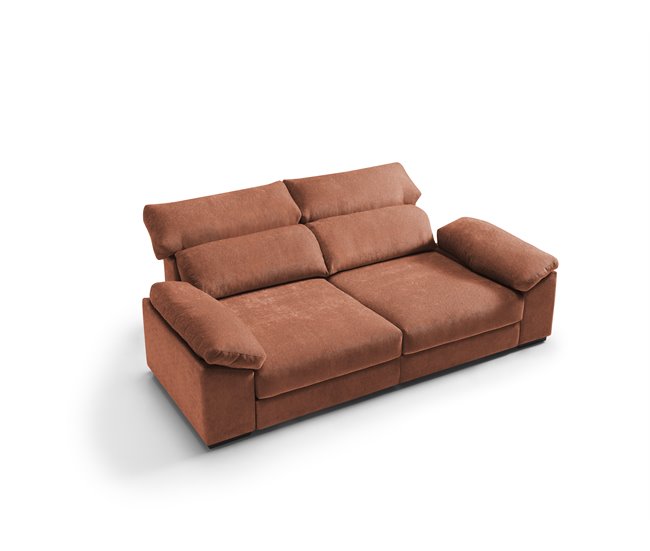 Sofá de 4 lugares XXL HIBA Terracota