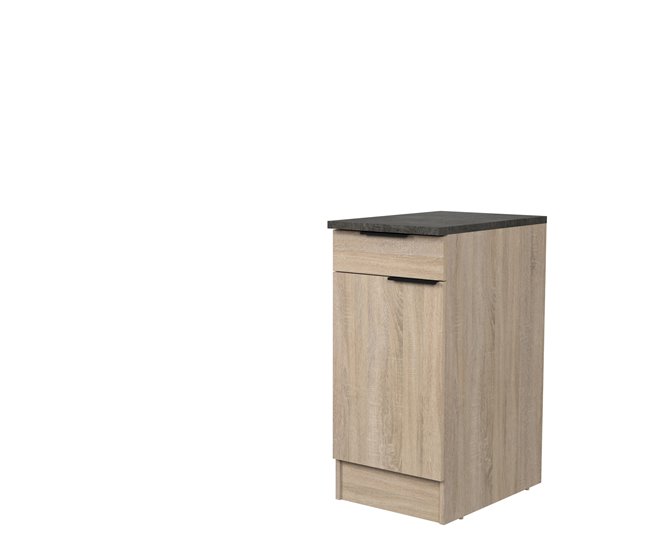 Móvel inferior FUMAY 40cm com gaveta e porta Carvalho