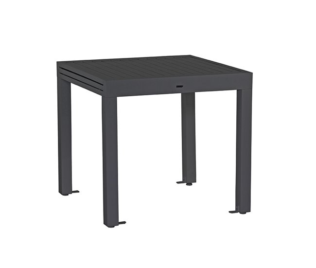 Mesa extensível de alumínio para jardim Lipari cinza Preto