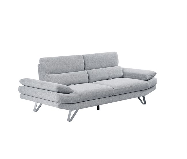 Sofá de 3 lugares MARTIN cinzento claro Cinza Claro