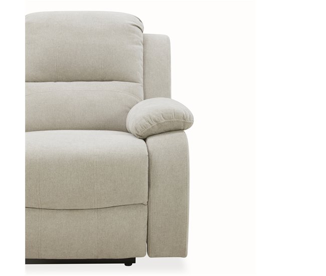 Sofá 3 lugares 2 assentos relax elétrico RYAN Cinza Claro