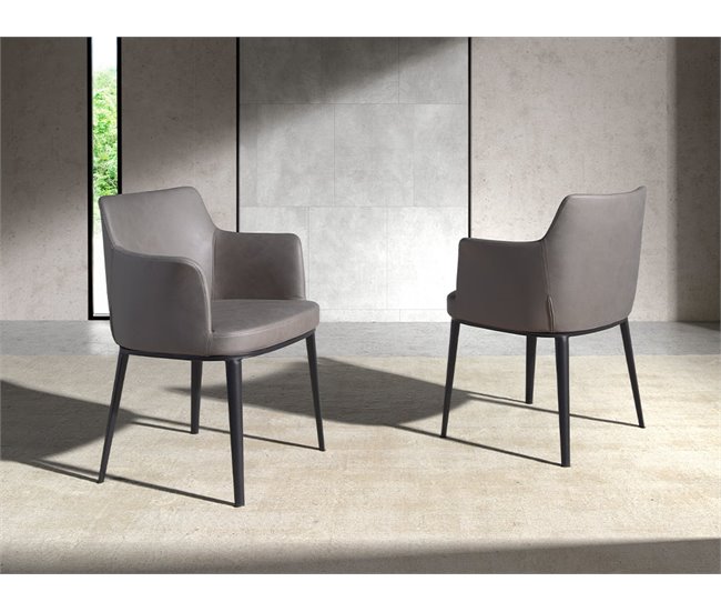 ANGEL CERDA Cadeira em tecido vison Preto