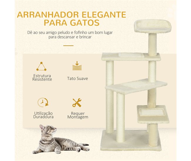 Árvore Arranhador para Gatos Bege