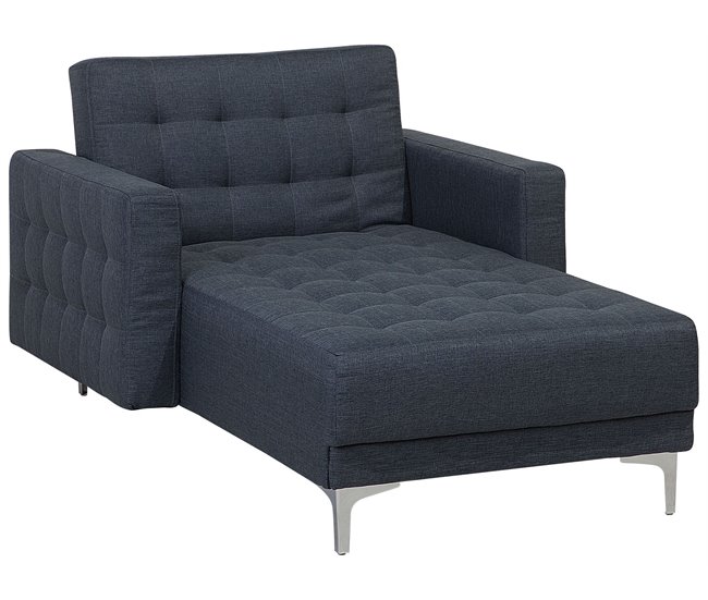 Beliani Chaise longue Poliéster ABERDEEN Castanho
