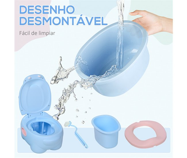 Bacio para Bebé TPE e Plástico HOMCOM Azul