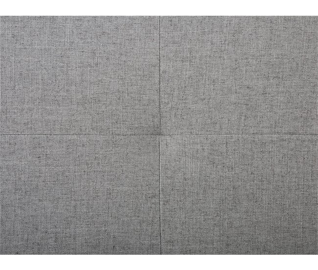 Beliani Cama com armazenamento Poliéster LORIENT 197x216 Cinza Claro