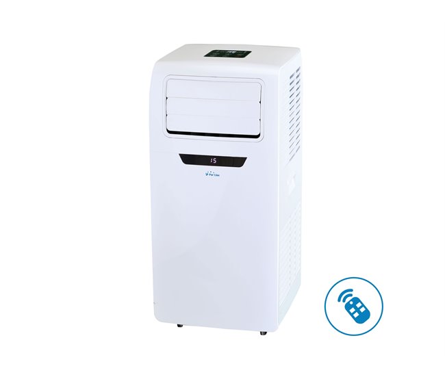 Ar condicionado portátil 2250 frigorias com ventoinha e controlo remoto Branco