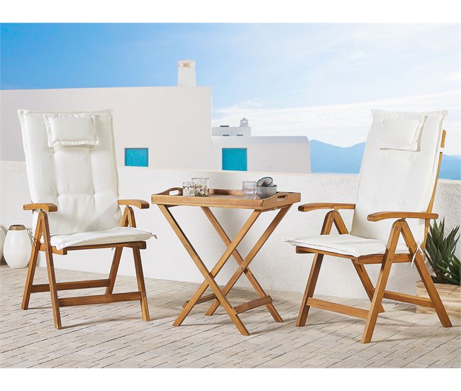 Beliani Almofada de assento para exterior TOSCANA 50x45 Azul