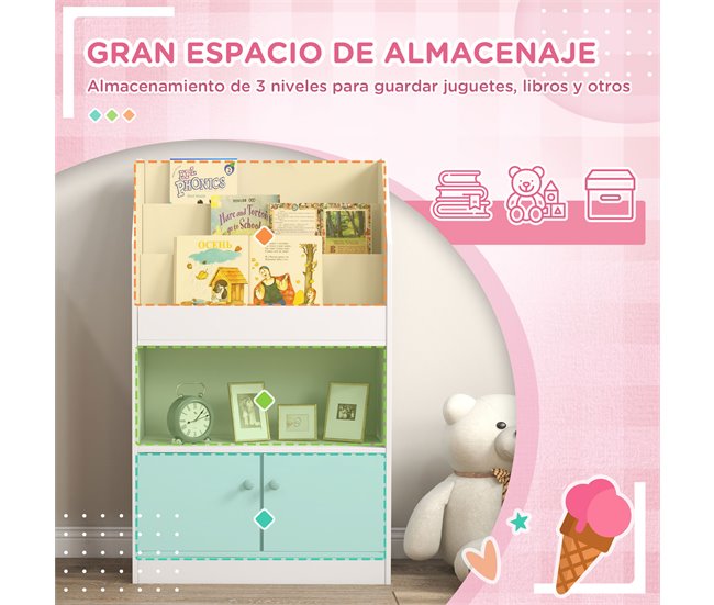 Estante para Brinquedos MDF ZONEKIZ Branco
