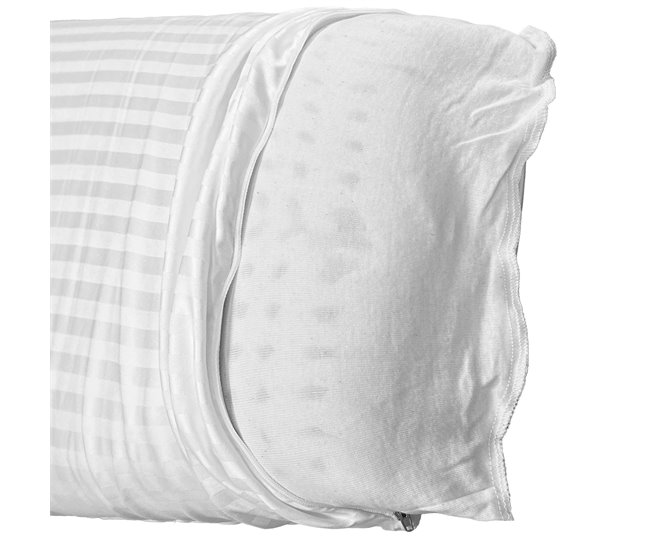 Travesseiro de látex perfurado com capa 105x35 Branco