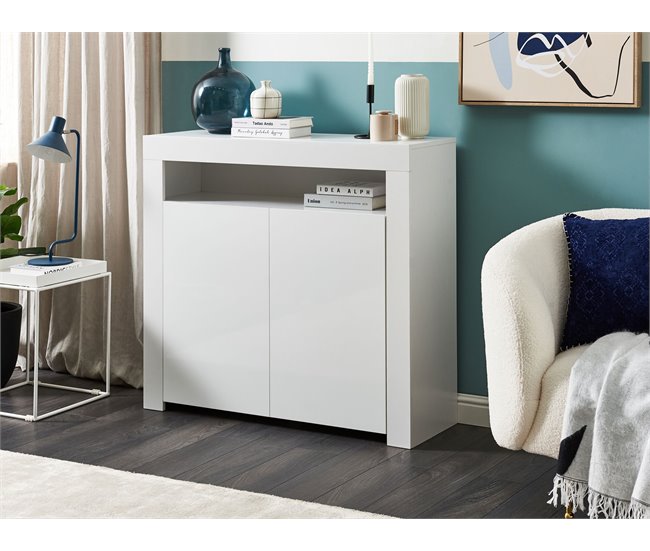 Beliani Aparador MDF COVINA Branco