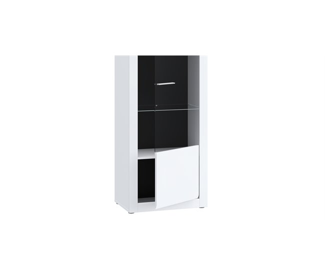 Vitrine alta branco brilhante LIVING Branco Brillo