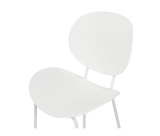 Beliani Silla de bar SHONTO Branco