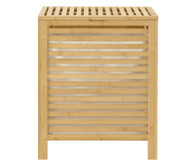 Cesto para roupa suja em bambu Skövde max 65 litros Natural