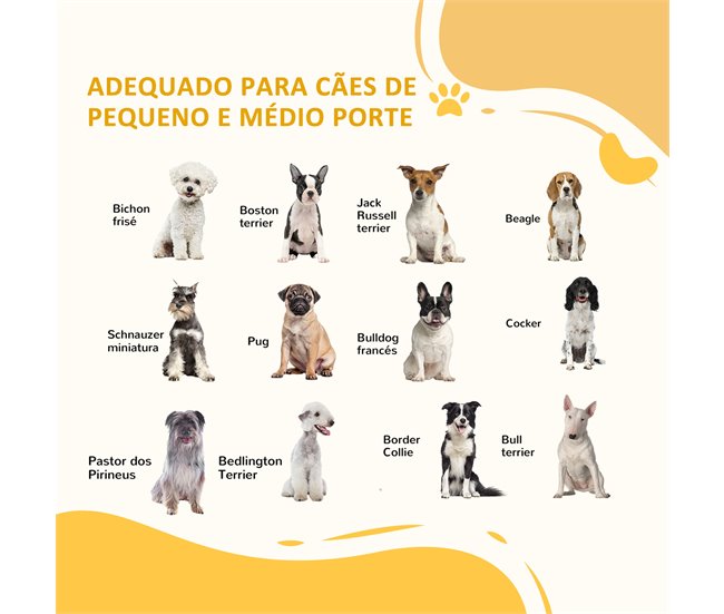 Barreira para Cães Madeira de Pinho e Aço PawHut Madeira