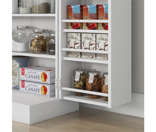 Armário de Cozinha MDF HOMCOM, casa - cozinha Branco