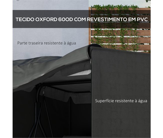 Capa para Móveis de Jardim Tecido Oxford Outsunny Cinza