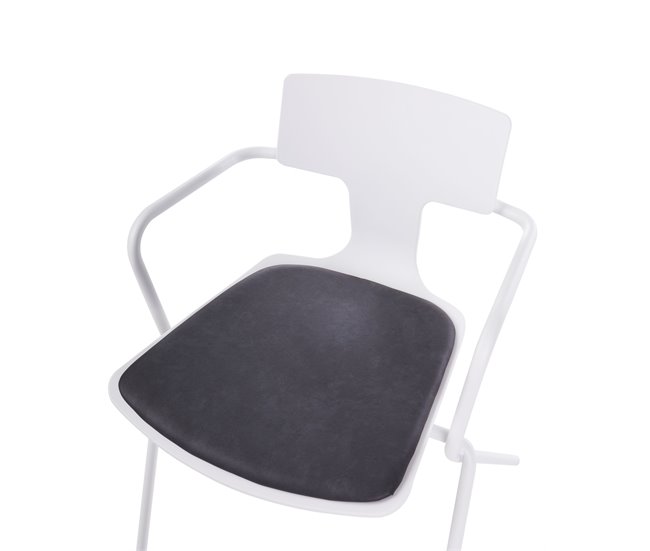 Beliani Cadeira de refeição MANSON Branco/ Preto