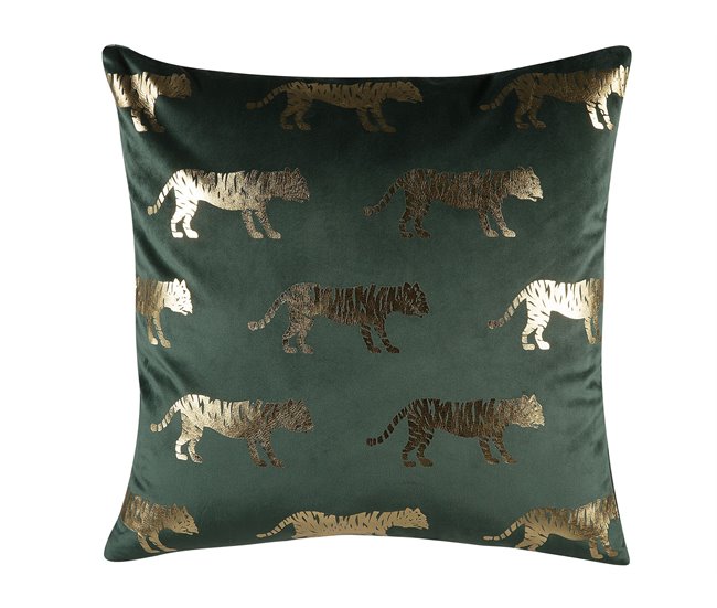Beliani Almofada decorativa BLUEBELL 45x45 Verde Escuro