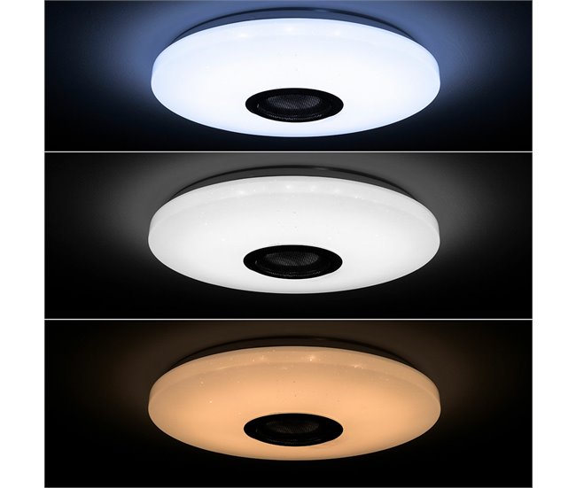 Candeeiro LED de Teto com Altifalante Branco