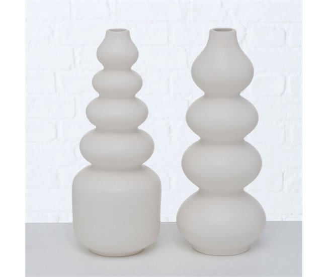 Vaso de cerâmica branca BRUNILA sortido Branco