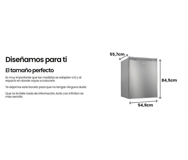 Arca Vertical Infiniton CV-88L8XEH, 85 L Inoxidavel