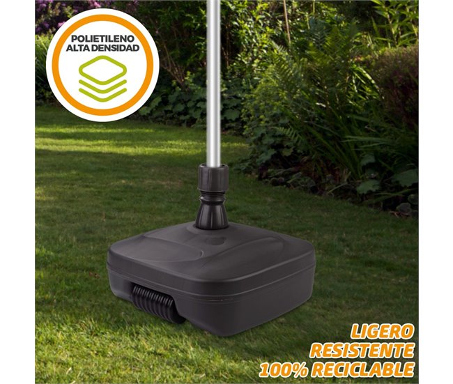 Base para guarda-sol quadrada antracite 33-48 mm Aktive Cinza