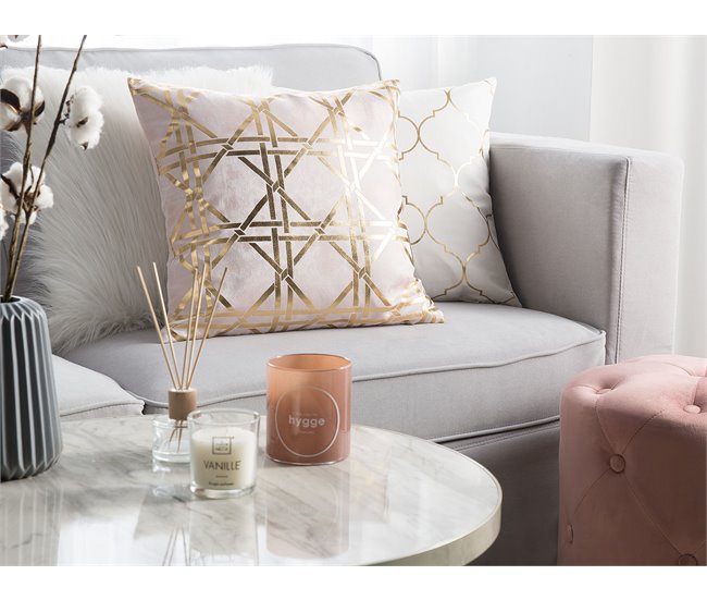 Beliani Almofada decorativa CASSIA 45x45 Cinza