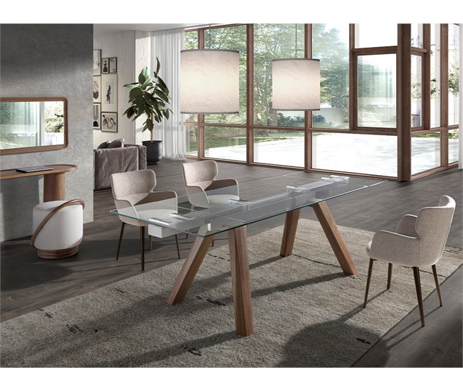 ANGEL CERDA Cadeira em tecido castanho marmoreado Castanho