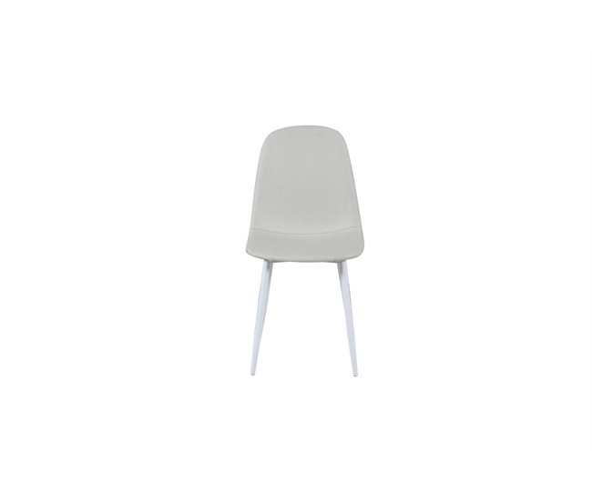 Conjunto de sala AMINA 1 mesa e 4 cadeiras Bege